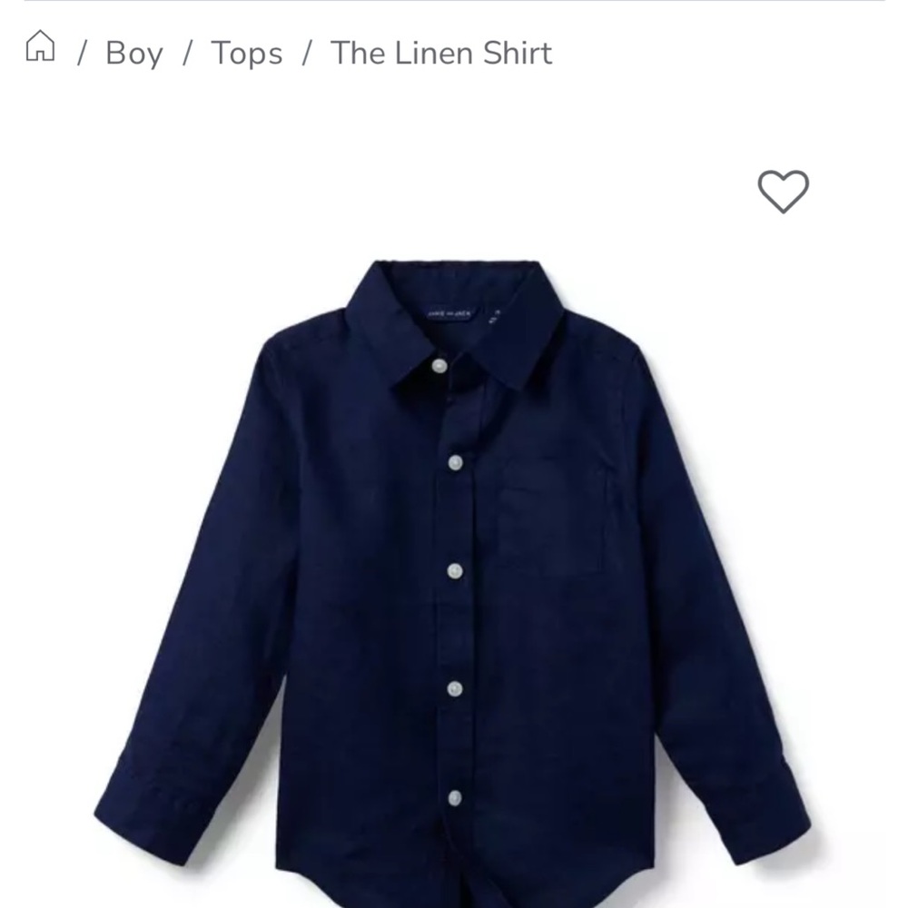 Linen Janie and Jack Button Down Linen Shirt